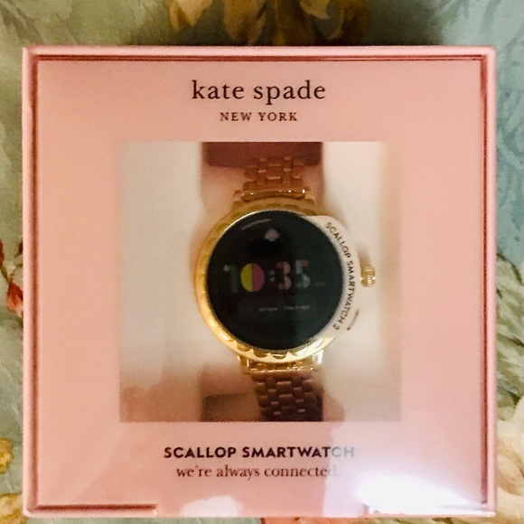 KATE ♠️ SPADE. GOLD SCALLOPED SMARTWATCH 2 -New - Picture 10 of 16